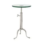 Кофейный столик  Table Brompton с круглой стеклянной столешницей 