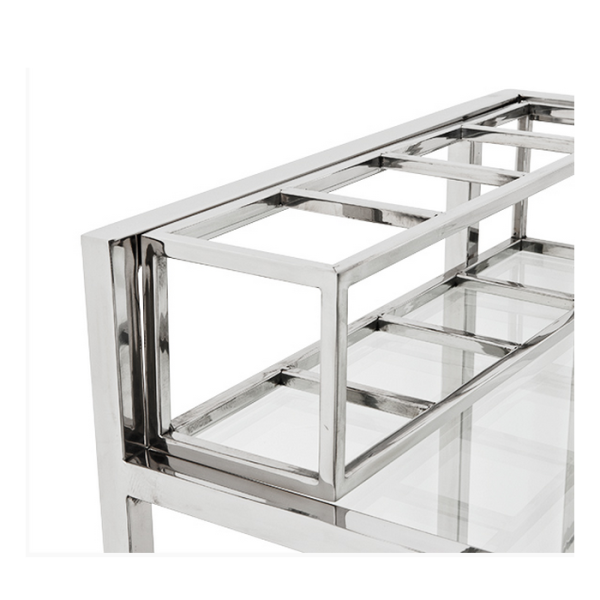 Сервировочный столик  Le Pomerol из стали и стекла  — изображение 3