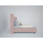 Кровать Wing-2 140x200 см Велюр Пыльная роза — изображение 6