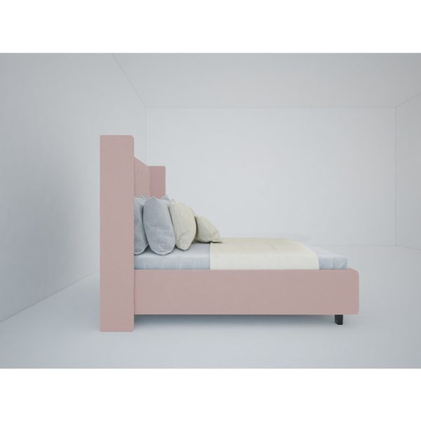 Кровать Wing-2 140x200 см Велюр Пыльная роза — изображение 6