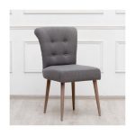 стул с мягкой обивкой Roma серого цвета