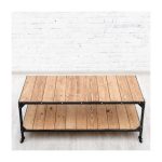 Журнальный стол Newport из массива дерева на колесиках  — изображение 3