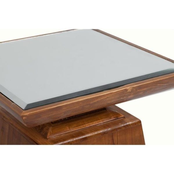 Журнальный столик Pompeza из дерева с зеркальной столешницей — изображение 4