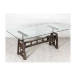  Обеденный стол GORDONS с регулировкой высоты и столешницей из прозрачного стекла — изображение 4