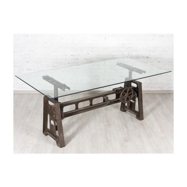  Обеденный стол GORDONS с регулировкой высоты и столешницей из прозрачного стекла — изображение 4