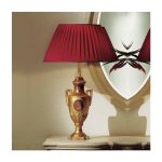 Настольная лампа Casali с красным абажуром 