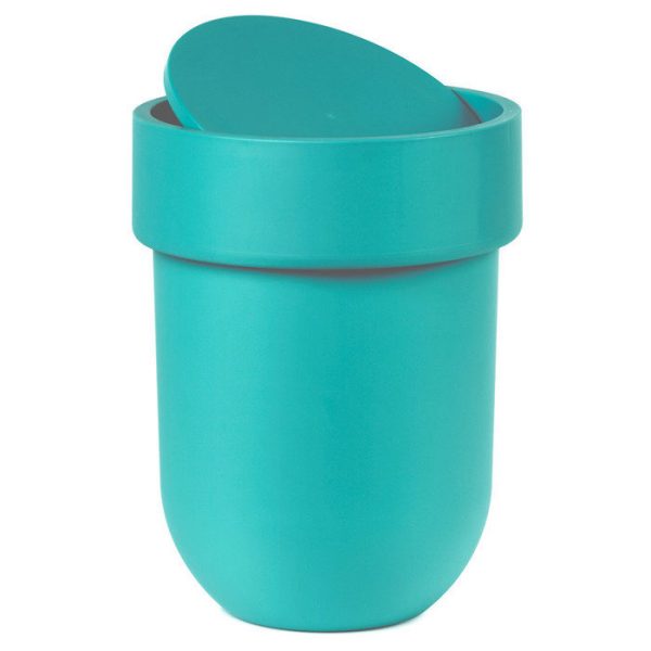 Контейнер мусорный Umbra touch с крышкой морская волна — изображение 2