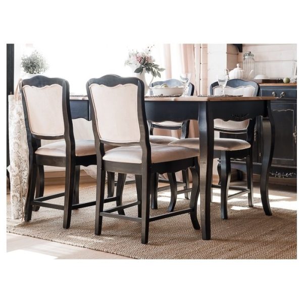 Обеденный стол из массива с фигурным патинированным основанием — изображение 2