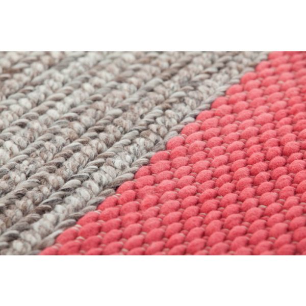 Ковер GAN Plait кораловый  из натуральной шерсти 260х260 см — изображение 2