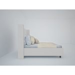 Кровать с декоративными гвоздиками Wing 180x200 см Велюр Молочный — изображение 7