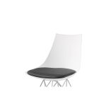 Стул с пластиковым сидением черно-белый — изображение 3