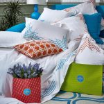 Постельный комплект двуспальный   Геометрическая вышивка (бирюзовая) — изображение 3