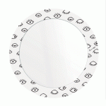 Настенное Зеркало LOOK AT ME в раме с минималистическим принтом