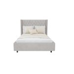 Кровать с декоративными гвоздиками Wing 160x200 см Велюр Бежевый