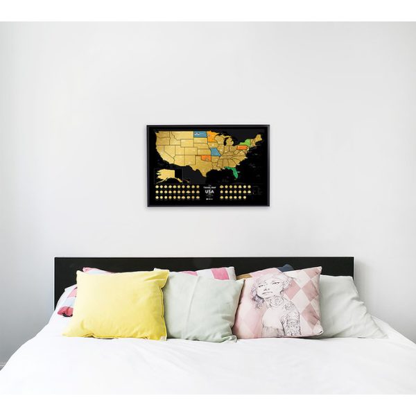 Карта travel map usa black — изображение 4