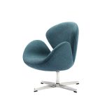 Кресло Swan Chair Сине-зеленая Шерсть — изображение 3