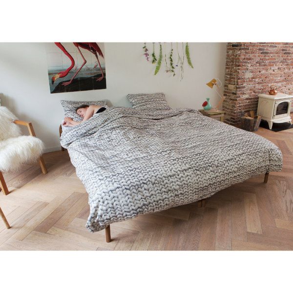 Комплект постельного белья Косичка 150х200 серый — изображение 2