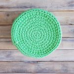 Вязаная корзина Лайм круглая малая — изображение 4