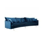 Четырехместный полукруглый диван Julia с большими подушками