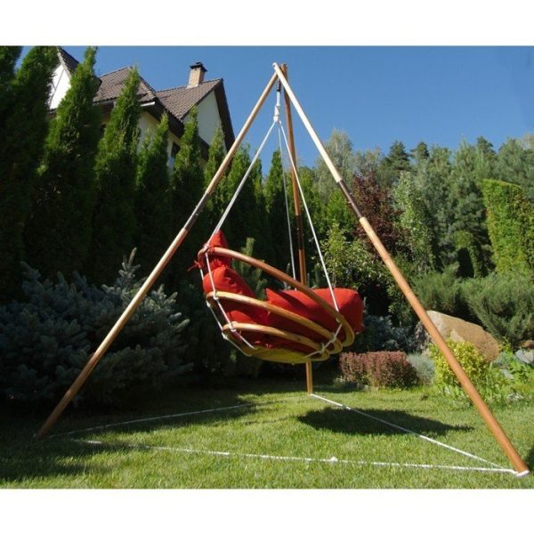 Подвесное деревянное кресло качели с подушками - комплект МАЙЯ SET — изображение 3