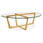 Стол журнальный Sanders из массива дуба и закаленного стекла  темный — изображение 3