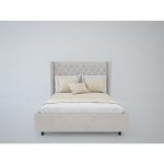 Кровать Wing-2 160x200 см Велюр Бежевый — изображение 3