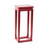 Подставка под цветы из бука красная