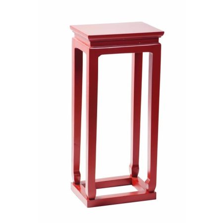 Подставка под цветы из бука красная