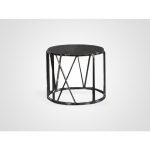 Стол кофейный  со столешницей из черного стекла