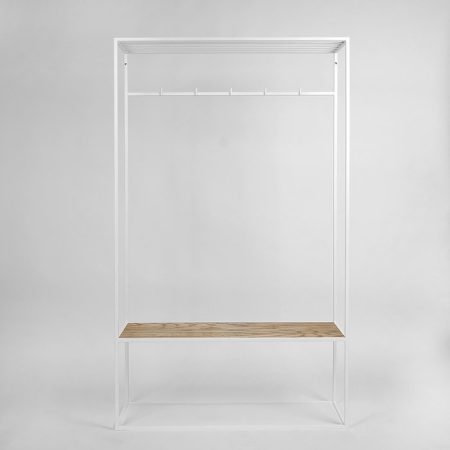 Вешалка в прихожую Hallra white темный дуб