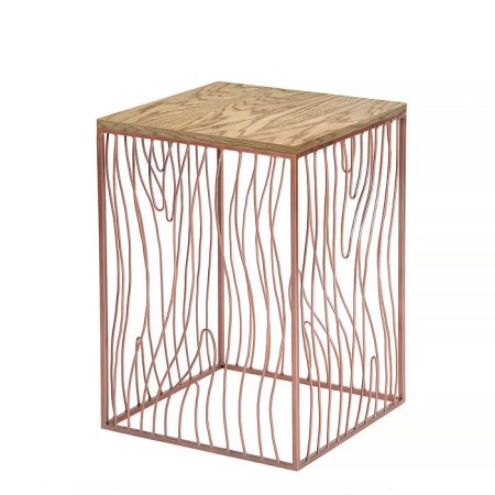 Кофейный стол Poole lite copper темный дуб