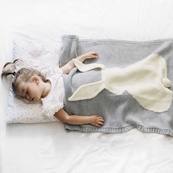 Плед Зайка 60х120 светло-серый меланж+белый — изображение 2