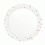 Настенное Зеркало BRUNO в раме с минималистическим принтом