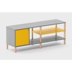 Тумба под ТВ LATITUDE SAGA SEVER COLORED BODY желто-серая