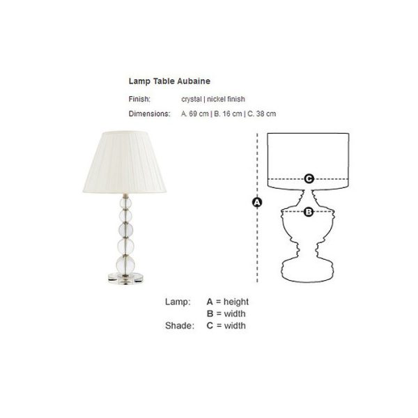 Настольная лампа  Aubaine с белым абажуром  — изображение 2