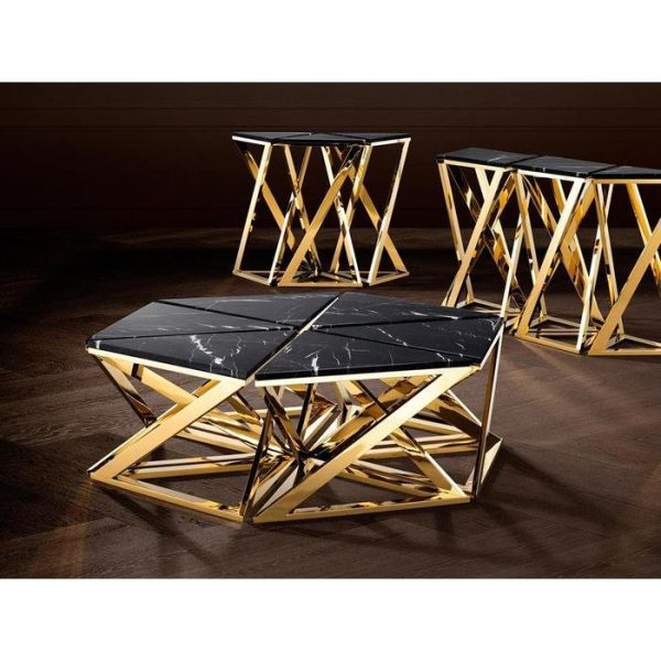 Журнальный столик  Galaxy со столешницей из черного мрамора — изображение 4