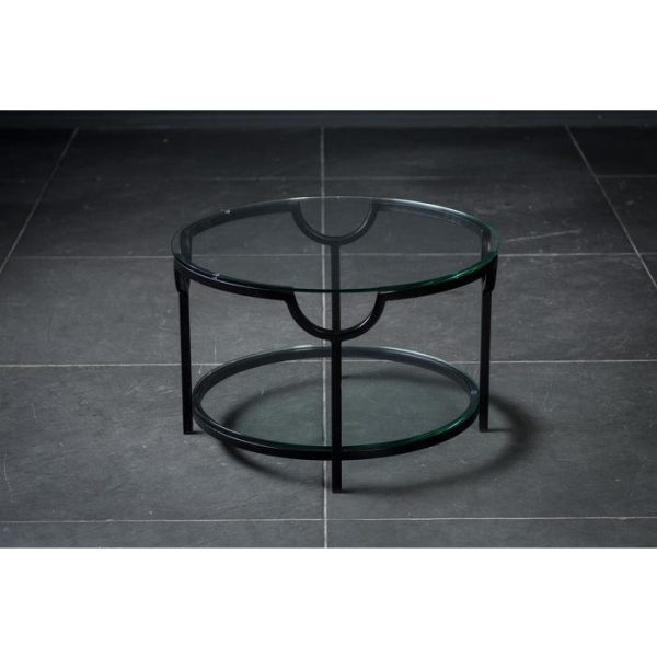 Столик кофейный Олдем с круглой столешницей из стекла  — изображение 3