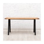 Обеденный стол London на металлическом каркасе со столешницей из массива дуба — изображение 2