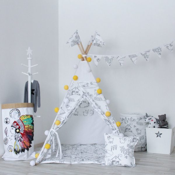 Тканевая корзина-раскраска Painter из 100% хлопка — изображение 5