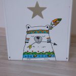 Деревянный ящик для игрушек белый со звездочкой — изображение 8