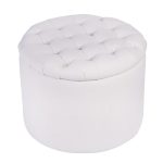 Пуф WOODEN круглый Белый