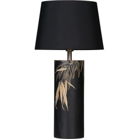 Лампа настольная с черным абажуром