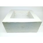 КВАДРАТНОЕ БЕТОННОЕ КАШПО белое — изображение 3