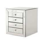 Зеркальная тумба  Bedside Mirror покрыта зеркальным стеклом с фацетом