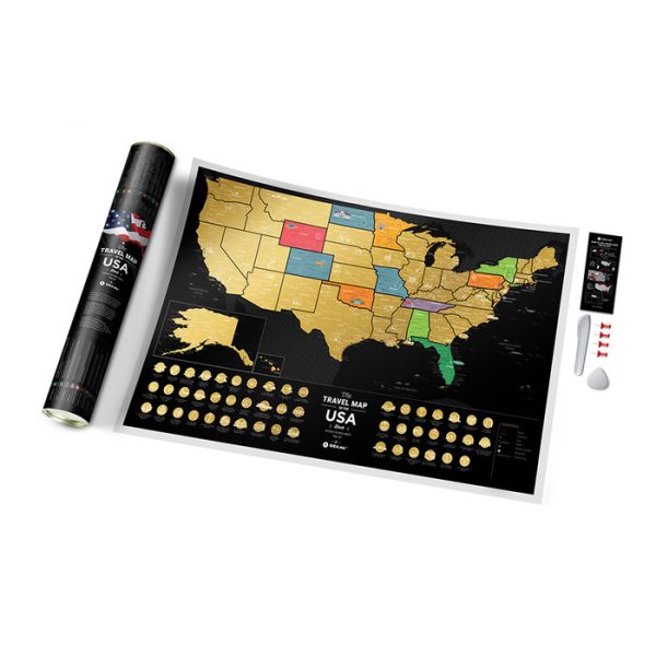 Карта travel map usa black — изображение 8