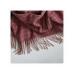 БЕЖЕВО-МАЛИНОВЫЙ ПЛЕД ИЗ ШЕРСТИ — изображение 2