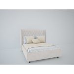 Кровать Wing-2 200x200 см  Велюр Бежевый — изображение 5