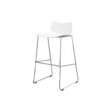 Барный стул на металлических ножках белый