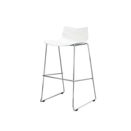 Барный стул на металлических ножках белый