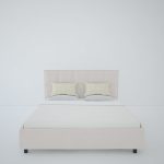 Кровать в отделке бежевым велюром Royal Black 160х200 — изображение 6